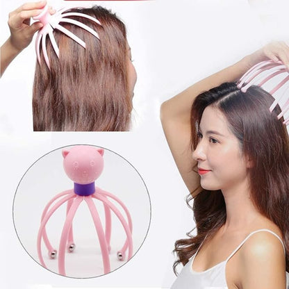 iKonbi Hair Scalp Massager Scalp Scrather 1Pc Claw Body Massager Octopus Head Scalp Neck Equipment Stress Release Relax Massage Relief Head Care MassagerPlastic