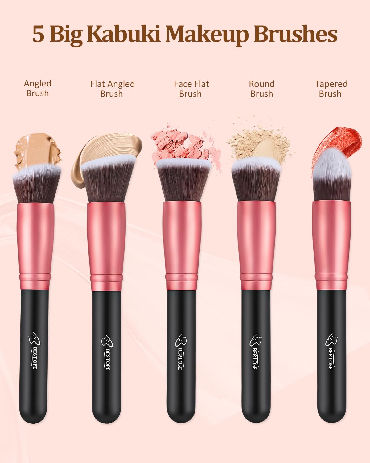 BESTOPE PRO Makeup Brushes Set: 16 Pcs