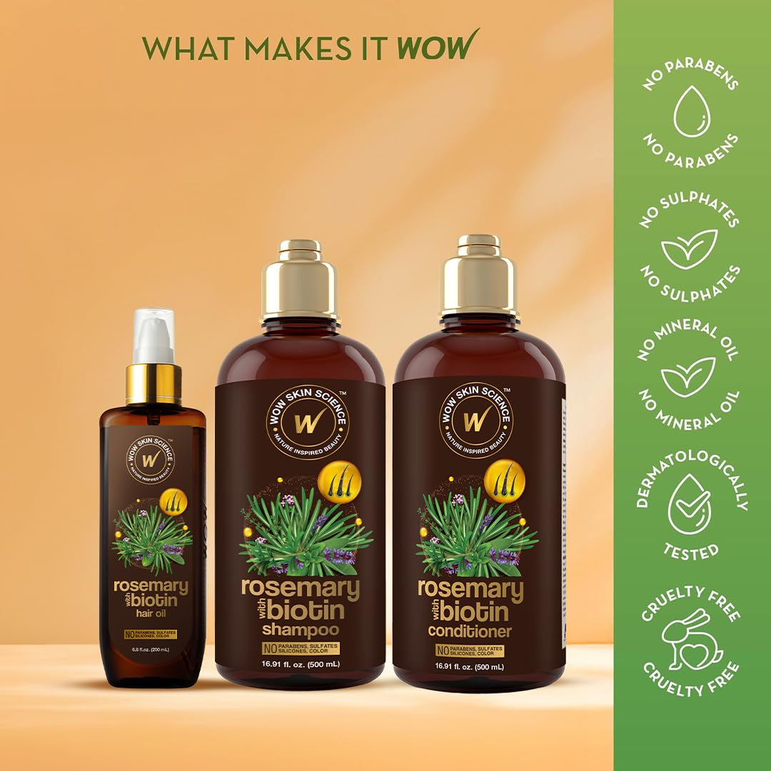 WOW Rosemary Biotin Hair Oil: 6.8 oz