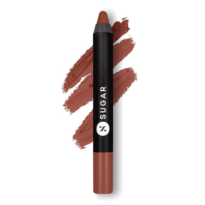 SUGAR Cosmetics Matte As Hell Crayon Lipstick: 19 Emma Woodhouse (Earthy Brown)
