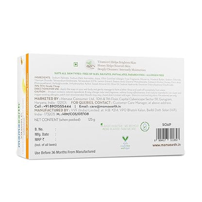 Mamaearth Vitamin C Moisturizing Lotion Soap: Vitamin C & Honey, 125 g
