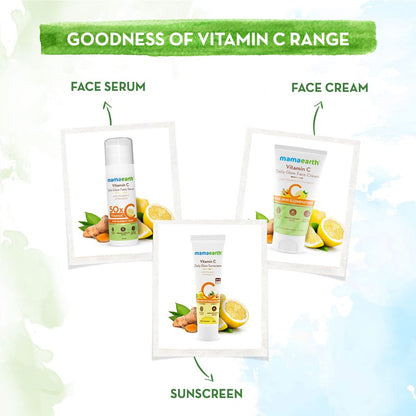Mamaearth Daily Glow Sunscreen: SPF 50 PA+++, Vitamin C & Turmeric, 20 g