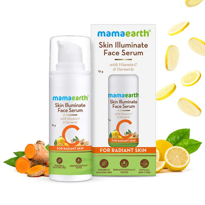 Mamaearth Skin Illuminate Face Serum: Vitamin C & Turmeric, 15 g