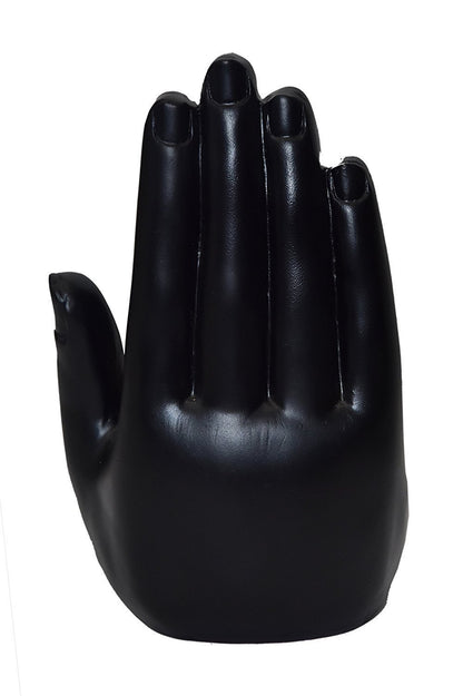 iKonbi Resin Hand Buddha Vaastu, Showpiece, Corporate, Traditional, Handmade, Miniature, Antique, Buddhism, Gautam Buddha, Peace, Royal, Decorative Showpiece 18 x 10 x 6 cm, Black and Gold
