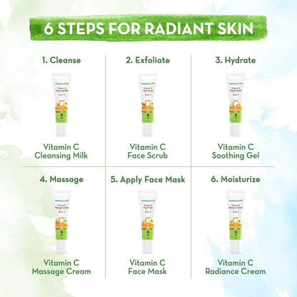 Mamaearth Vitamin C Facial Kit: Vitamin C & Turmeric, 60 g
