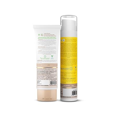Mamaearth Radiant Rice Combo: Rice Face Wash 100 ml + Rice Water Dewy Sunscreen 50 g, Pack of 2