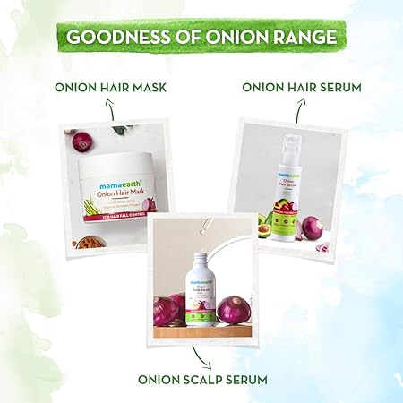 Mamaearth Anti Hair Fall Express Spa Hair Care Set: Onion Hair Oil & Onion Shampoo, 250 ml