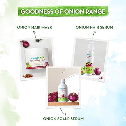Mamaearth Anti Hair Fall Express Spa Hair Care Set: Onion Hair Oil & Onion Shampoo, 250 ml
