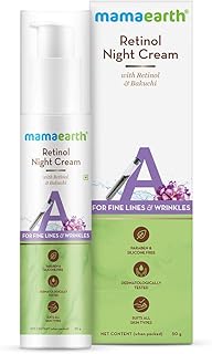 Mamaearth Retinol NightCream For Women with Retinol & Bakuchi for Anti Aging, Fine Lines a