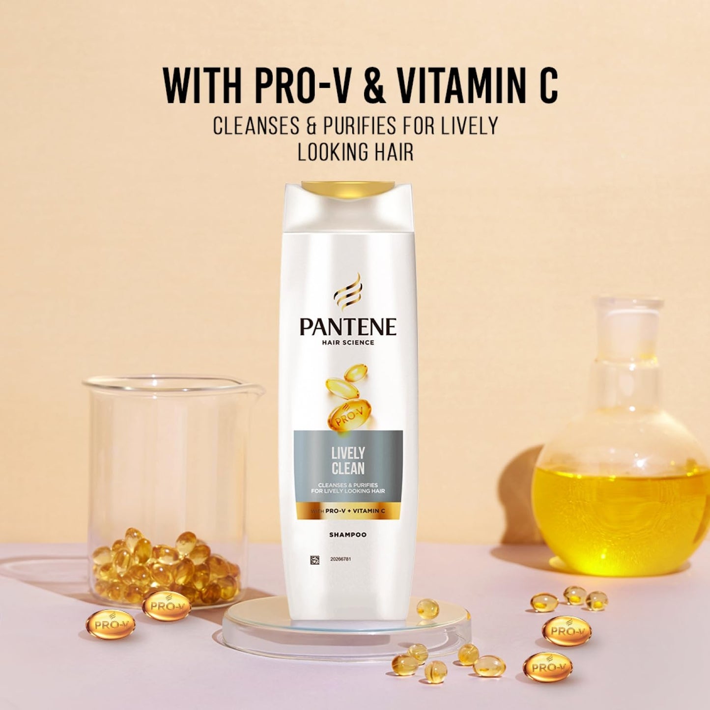 Pantene Advanced Haircare Solution, Lively Clean Shampoo for Women, 400ML