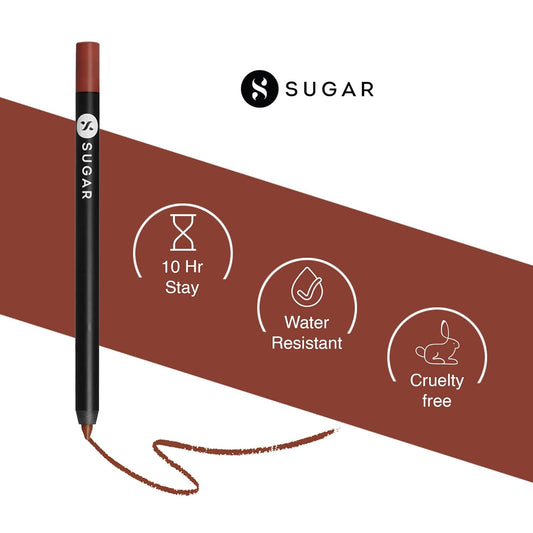 SUGAR Cosmetics Lipping On The Edge Lip Liner: 01 Taffeta Terracotta with Sharpener