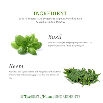 KHADI NATURAL Neem, Basil and Mint Anti Acne FaceMask, 50g