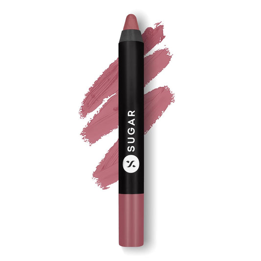 SUGAR Cosmetics Matte As Hell Crayon Lipstick: 28 Honey Rider (Deep Peach