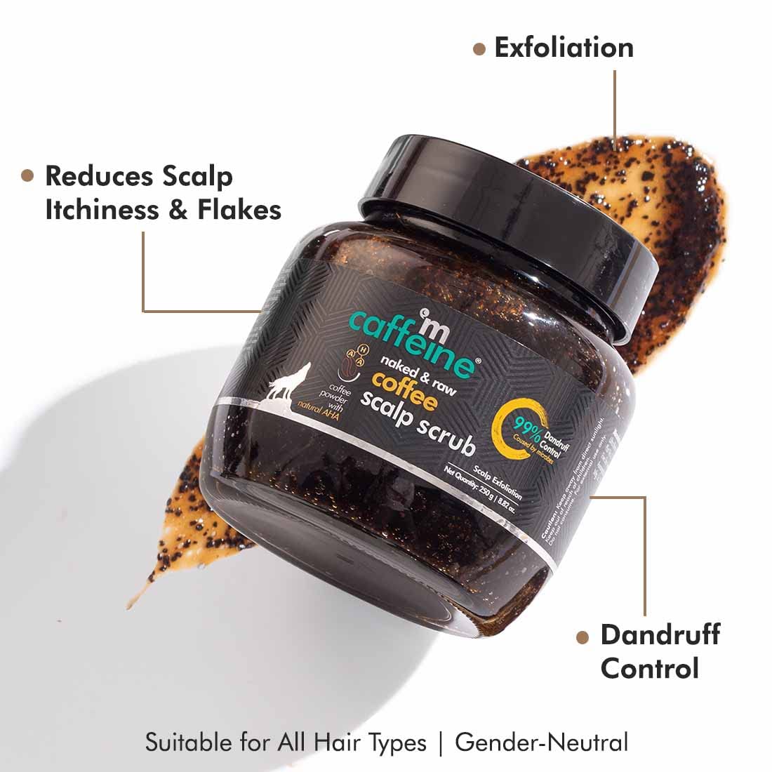 mCaffeine Coffee Scalp Scrub: Anti Dandruff, 250 g