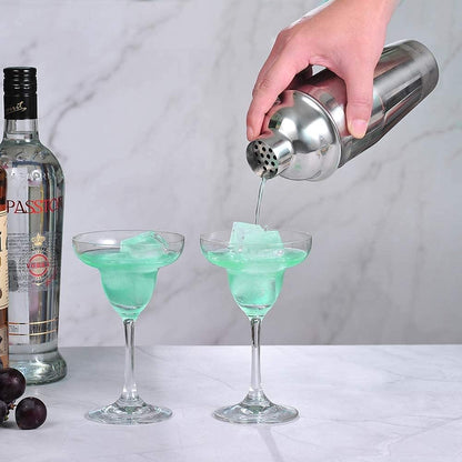 iKonbi Stainless Steel 3 Pcs Delux Bar Set- Fork Bar Spoon, Cocktail Shaker 750 ml, Tall Peg Measure- 30/60 ml