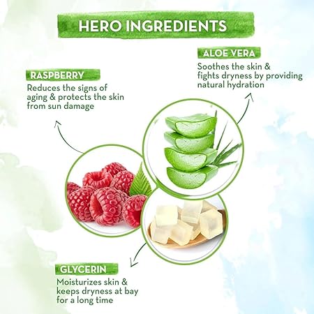 Mamaearth Hydragel Indian Sunscreen: SPF 50 PA++++, Aloe Vera & Raspberry, Pack of 2, 50 g each