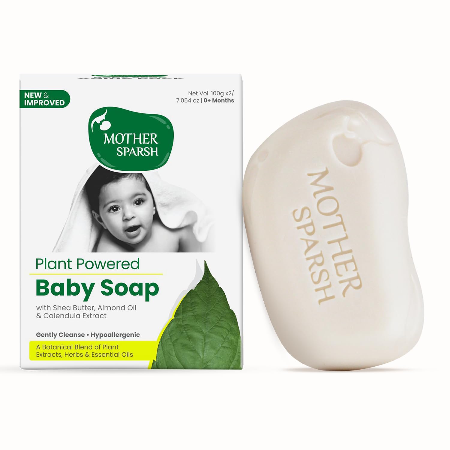 Mother Sparsh Plant Powered Natural Baby Soap 75g X 2