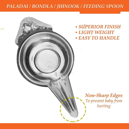 iKonbi Stainless Steel Pet Feeder Spoon for New Born Pets, Pack of 2, 15ML Each,