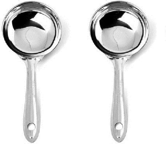 iKonbi Round Stainless Steel Dosa Batter Spatula/Dosa Ladle Spoon/Dosa laddle spoodle- Set of 2
