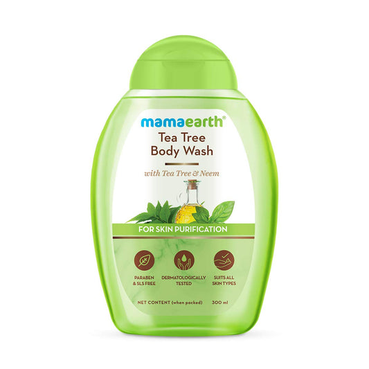 Mamaearth Tea Tree Body Wash: Tea Tree & Neem, 300