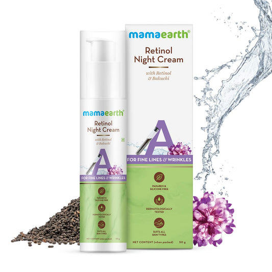 Mamaearth Retinol Night Cream: Retinol & Bakuchi, 50 g