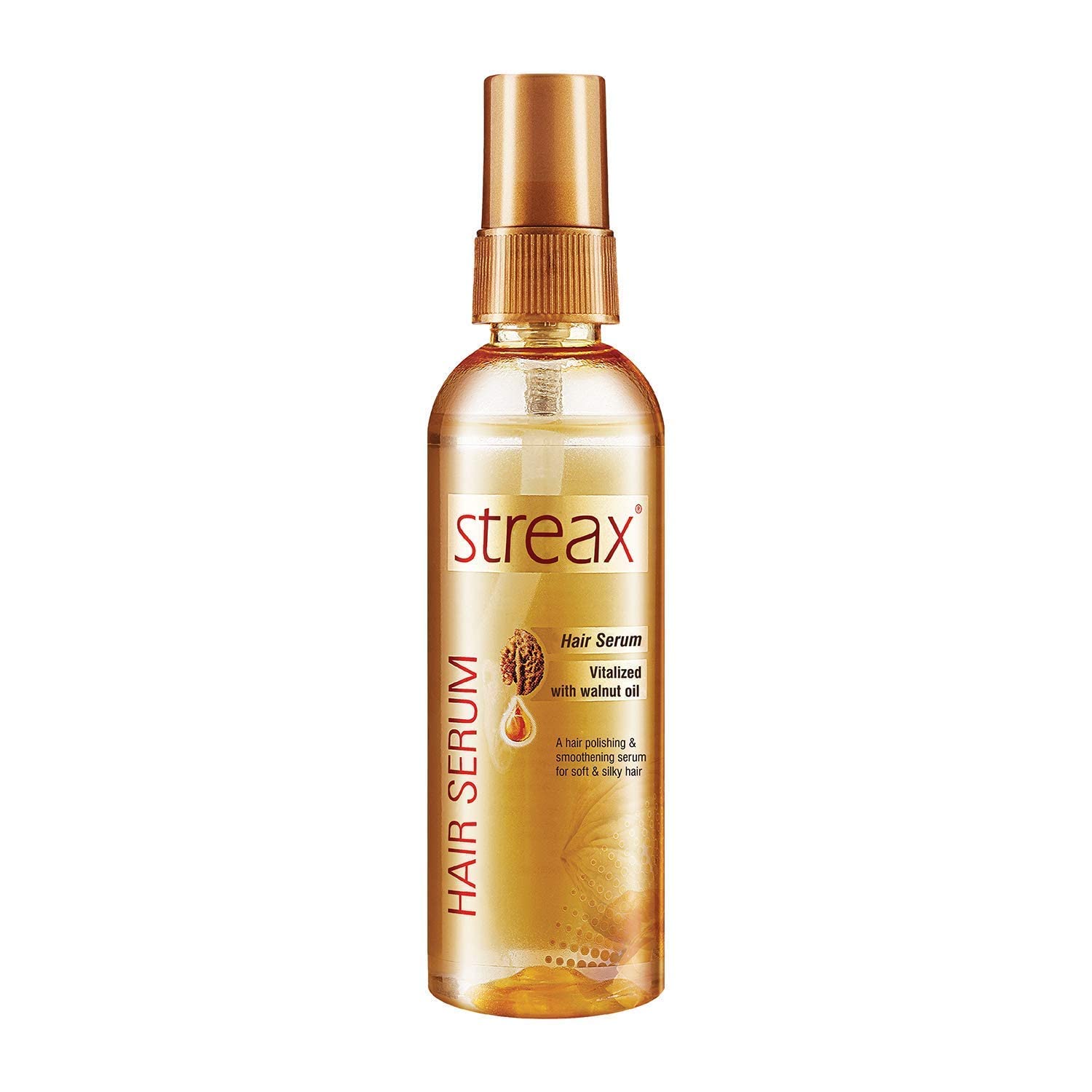 Streax Hair Serum: Walnut Oil, Frizz-Free, Satin Smooth Hair,