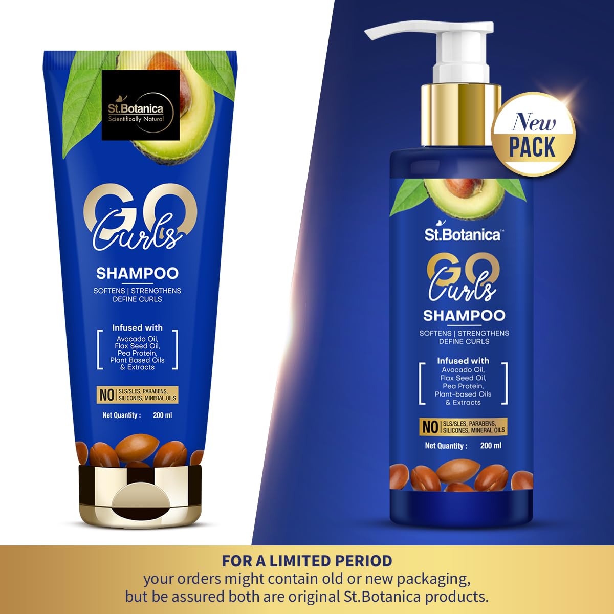 StBotanica GO Curls Shampoo: Avocado Oil, Flaxseed Oil, 200 ml