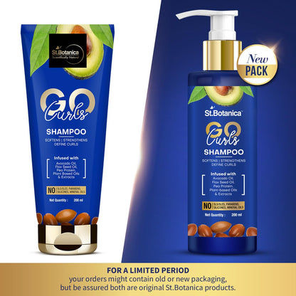 StBotanica GO Curls Shampoo: Avocado Oil, Flaxseed Oil, 200 ml