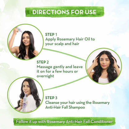 Mamaearth Rosemary Hair Combo: Shampoo & Oil, 400 ml