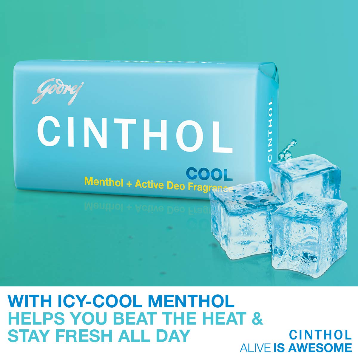 Cinthol Bath Cool Soap: 100 g, Pack of 5