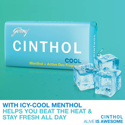 Cinthol Bath Cool Soap: 100 g, Pack of 5