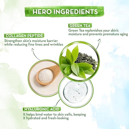 Mamaearth Bye Bye Face Cream for Women: Green Tea & Collagen, 30 g