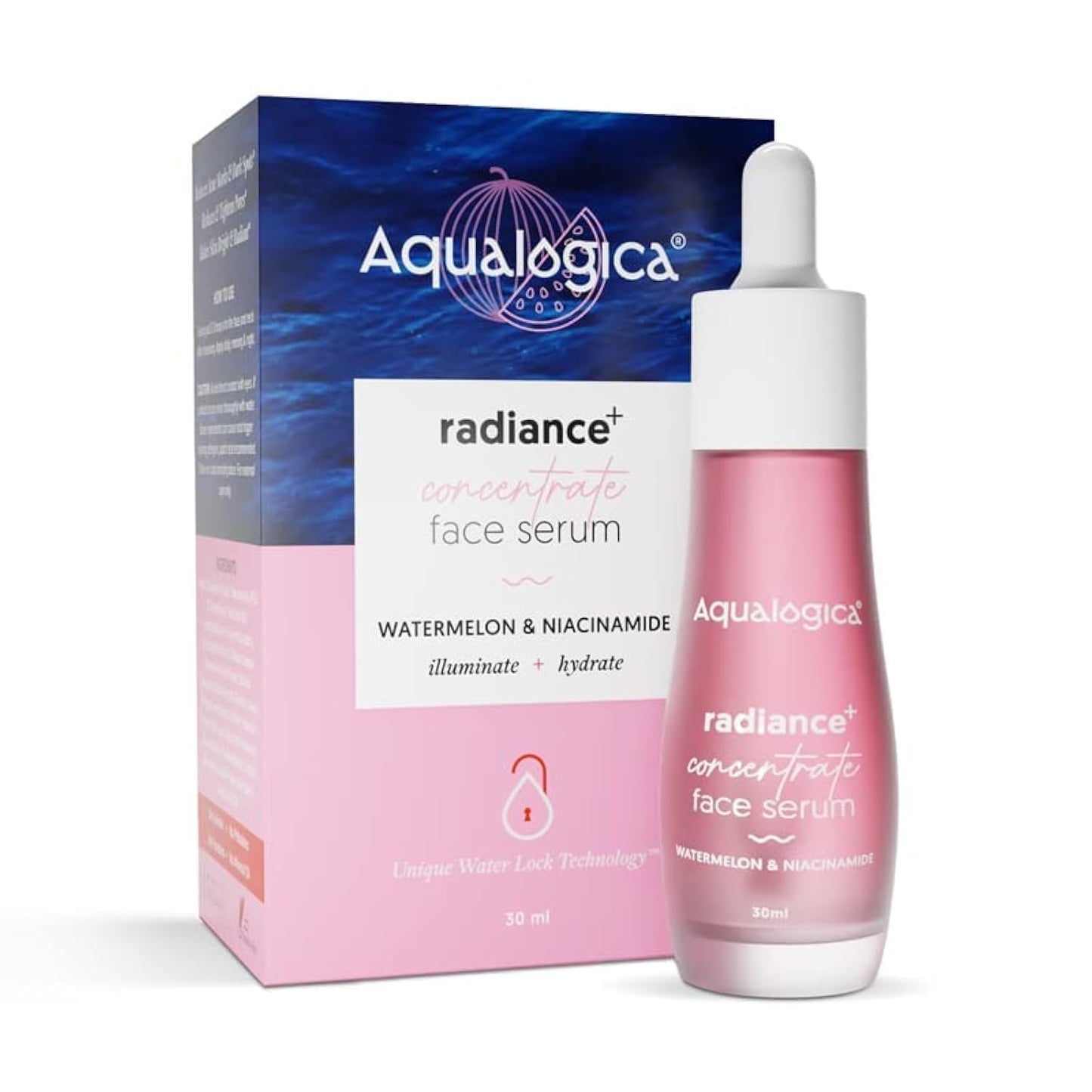 Aqualogica Radiance+ Concentrate FaceSerum with Watermelon & Niacinamide Illuminate + Hydr
