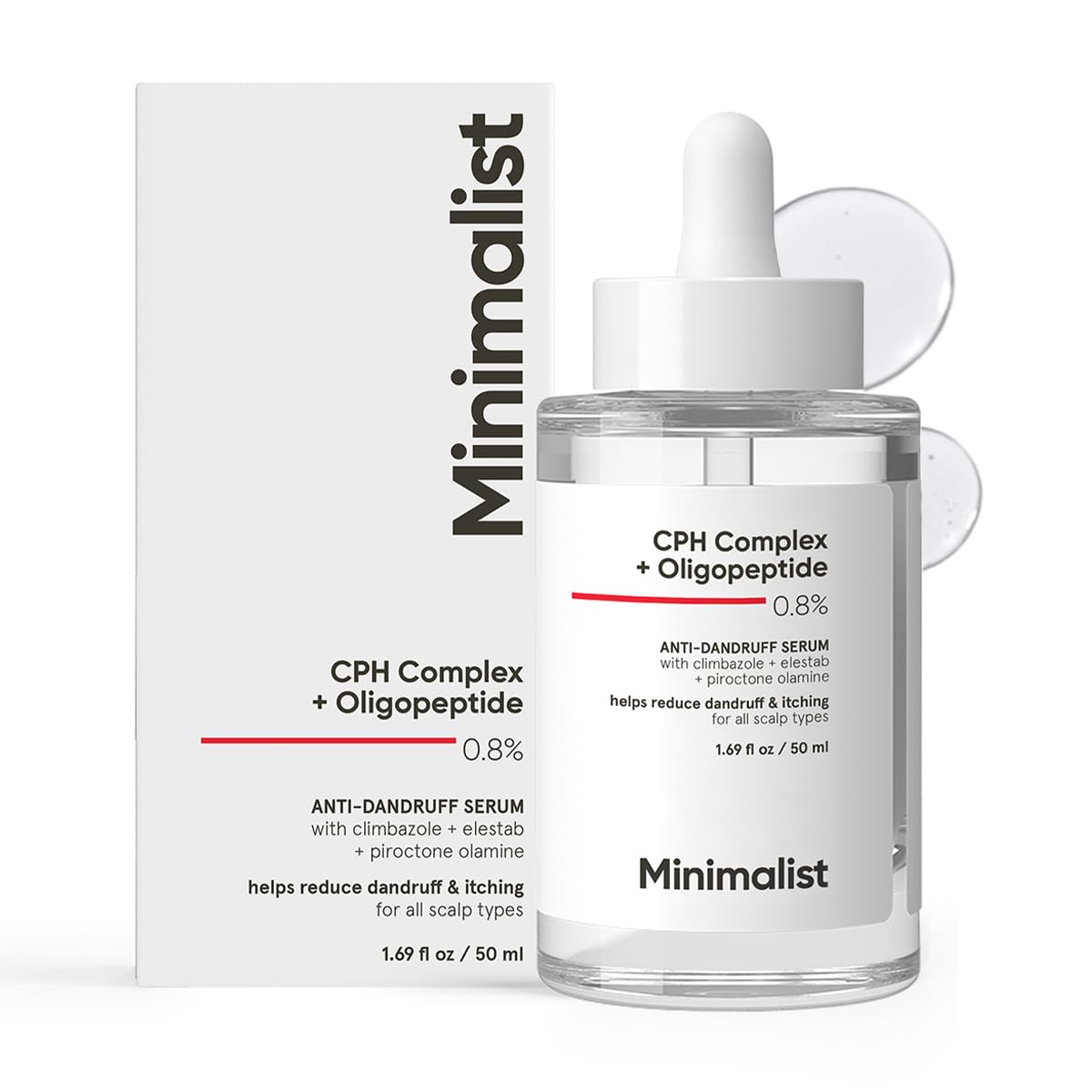 Minimalist Anti-Dandruff Hair Serum for Scalp | Pre Shampoo Treatment with CPH Complex & O
