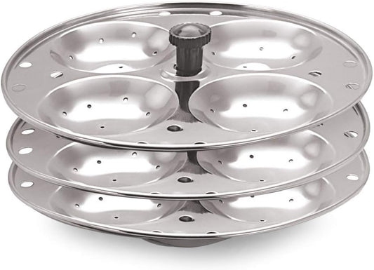 iKonbi Idli Stand – Stainless Steel, 4×3 Plates 12