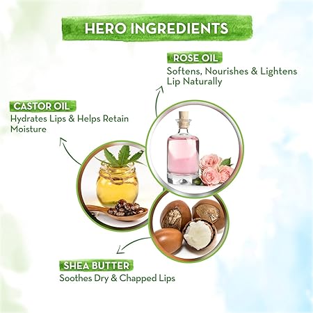 Mamaearth 100% Natural Lip Balm for Women & Men 2g (Rose) - Natural