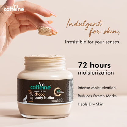 mCaffeine Choco Body Butter: Intense Moisturization, 250 g