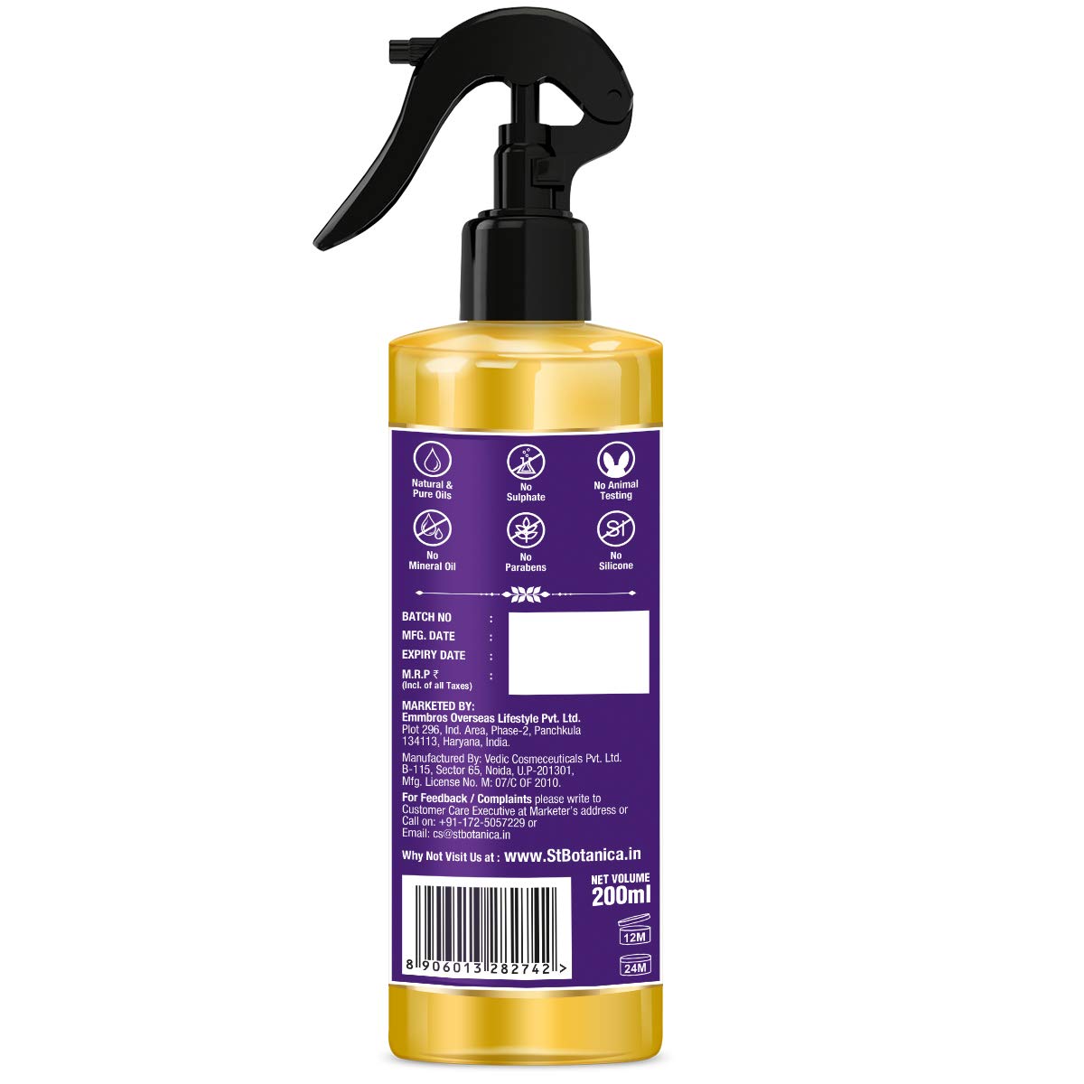 StBotanica Pro Keratin & Argan Oil Therapy Spray: 200 ml