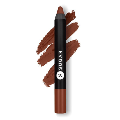 SUGAR Cosmetics Matte As Hell Crayon Lipstick: 16 Claire Underwood (Burnt Orange)