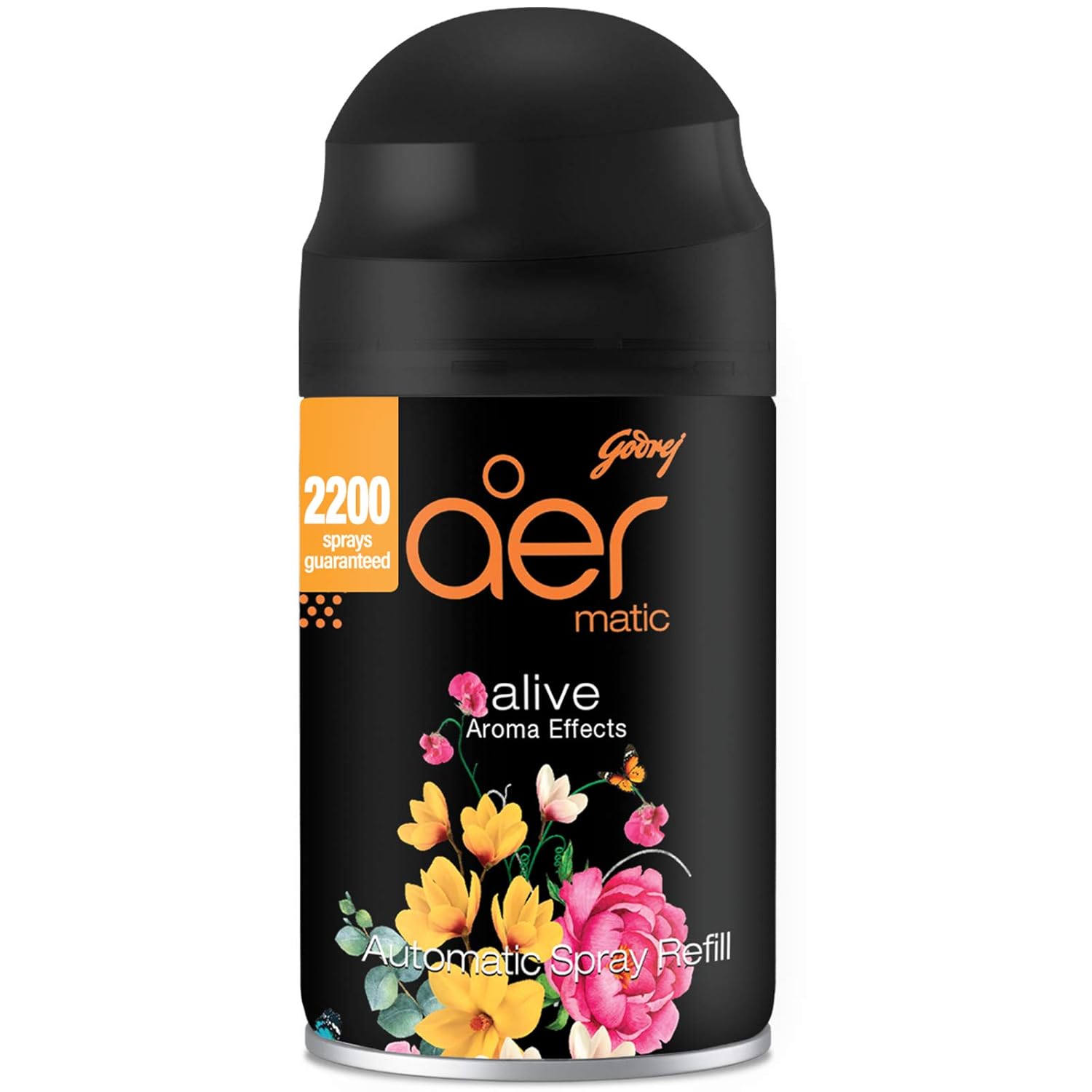 Godrej aer Matic Refill Automatic Air Freshener | Alive | 2200 Spray Guaranteed | Lasts up