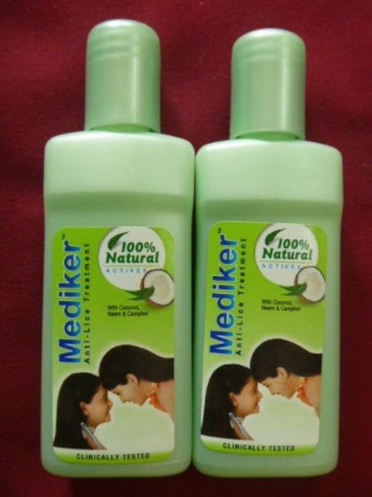 Mediker 2 X Mediker Anti Lice Remover Treatment Head Shampoo 100% Lice Remove 50Ml X 2 = 1