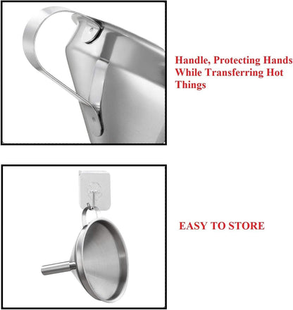 iKonbi Multipurpose Funnel with Detachable Strainer Stainless Steel
