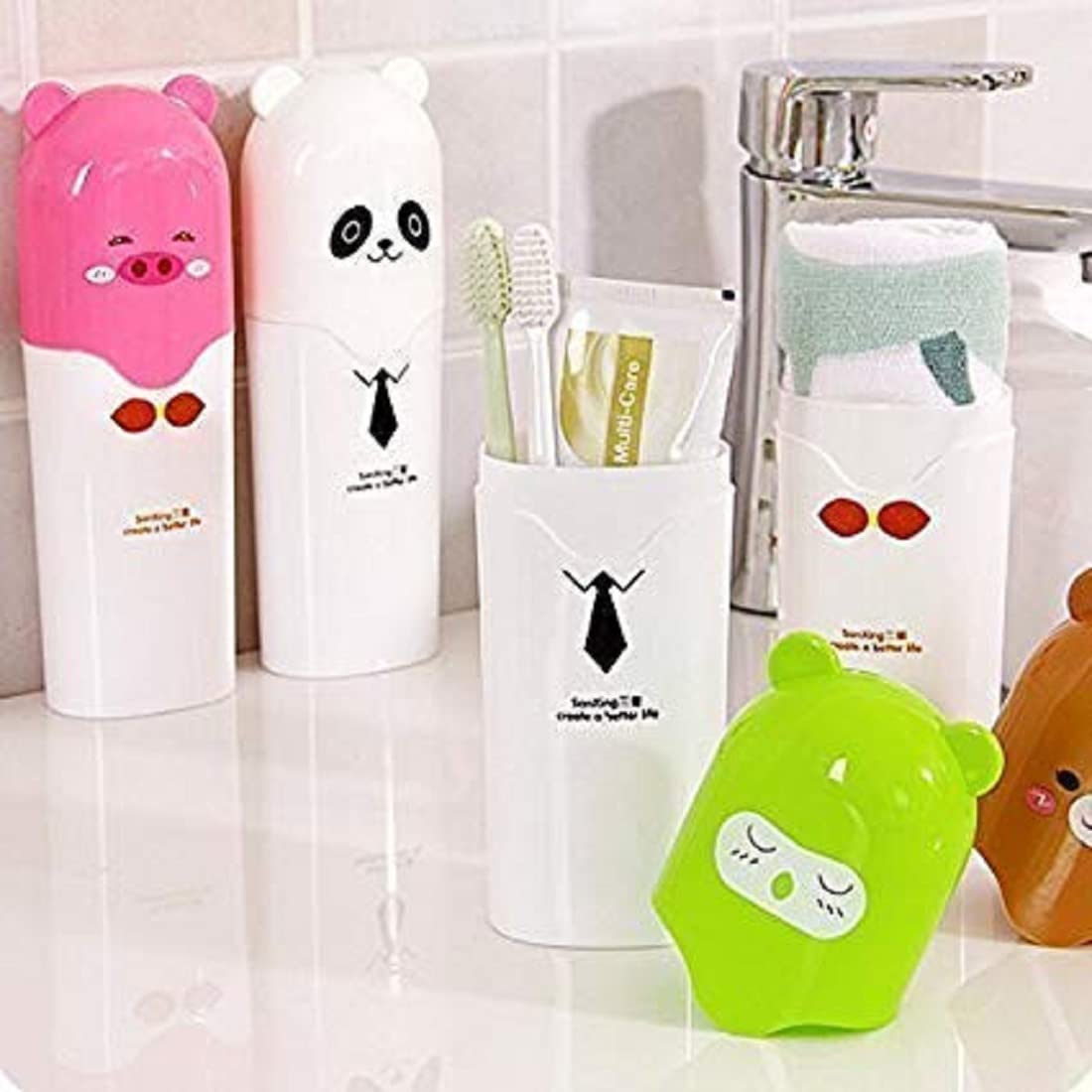 iKonbi Plastic Portable Travel Toothpaste Toothbrush Holder Cover Case, 20Cm X 6Cm Multicolor
