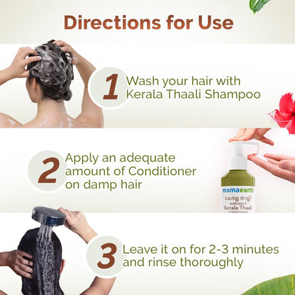Mamaearth Kerala Thaali Conditioner: Hibiscus, Amla, Reetha & Methi Dana, 250 ml