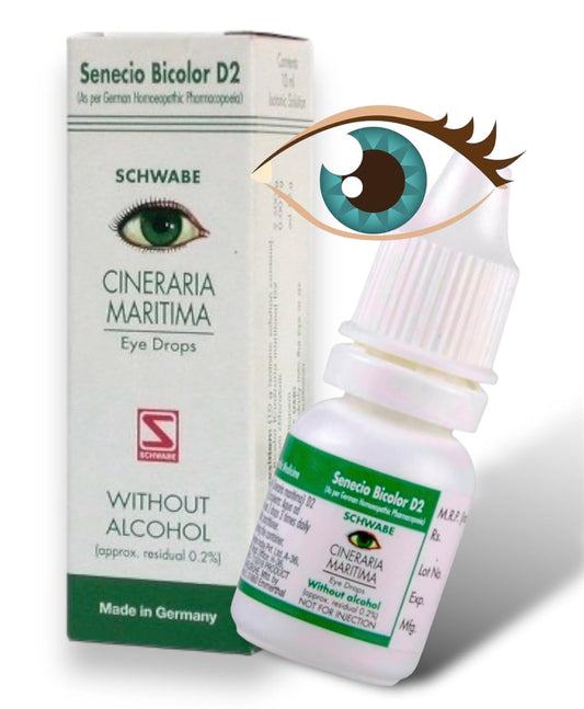 Schwabe Cineraria Maritima Eye Drops Without Alcohol 10ml (Pack of 4)