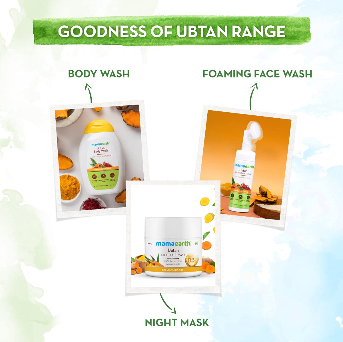 Mamaearth Ubtan Ultra Light Gel Moisturizer: Turmeric & Saffron, 200 ml