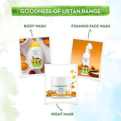 Mamaearth Ubtan Ultra Light Gel Moisturizer: Turmeric & Saffron, 200 ml