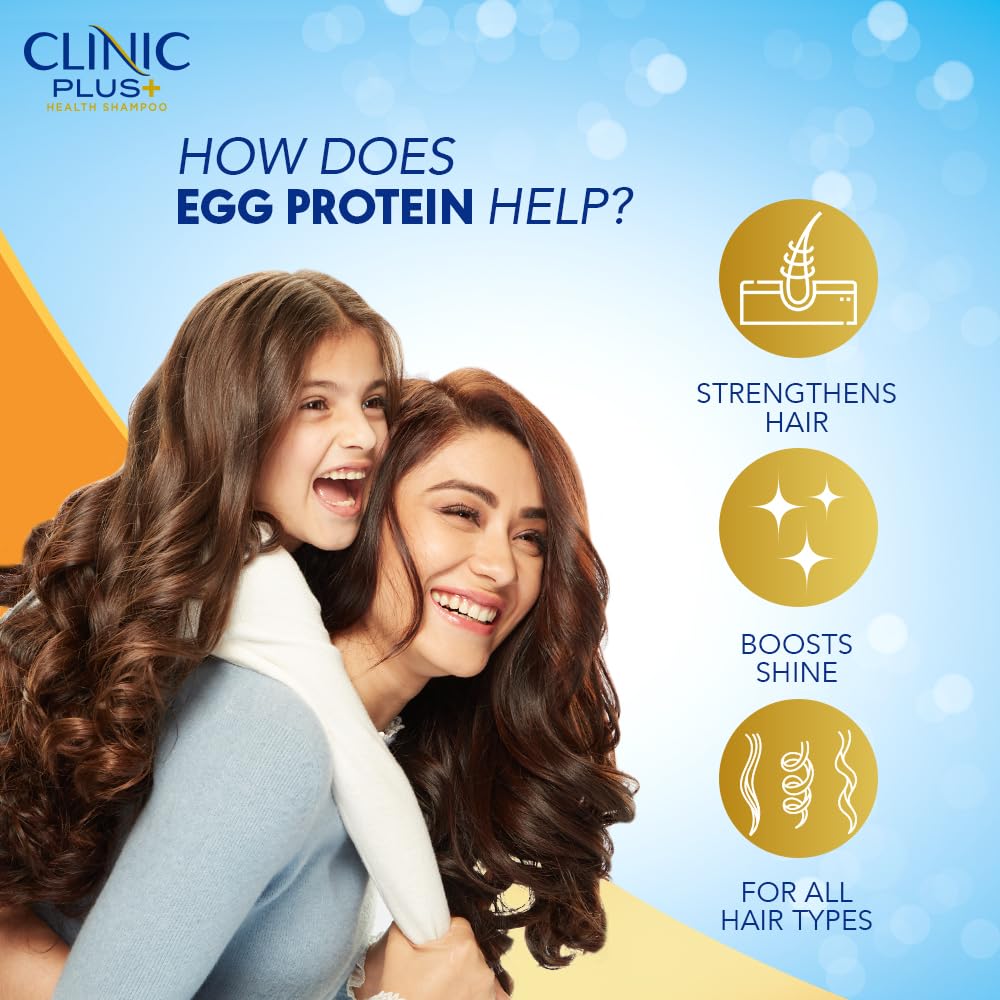 Clinic Plus Strength & Shine Shampoo: Egg Protein, 355 ml