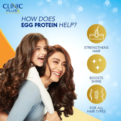 Clinic Plus Strength & Shine Shampoo: Egg Protein, 355 ml
