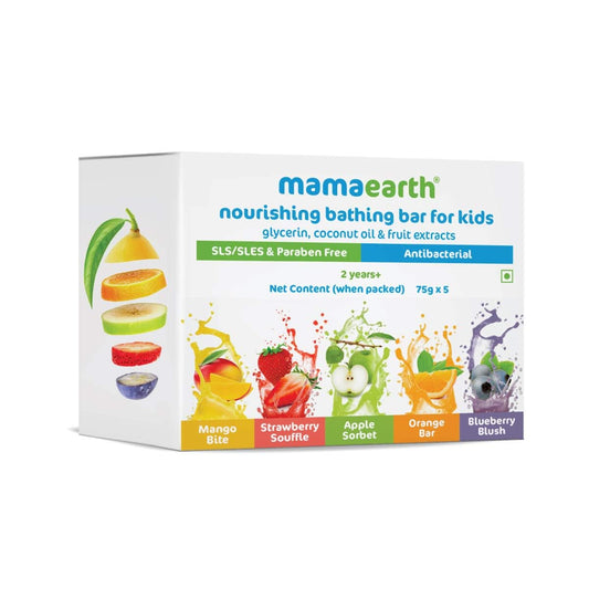 Mamaearth Fruit Bathing Bar: Baby Soap with Glycerine, 75 g, Pack of